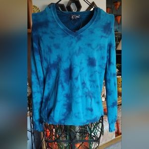 Roxy Sweater Hoodie Turquoise Tye Dye Size XL